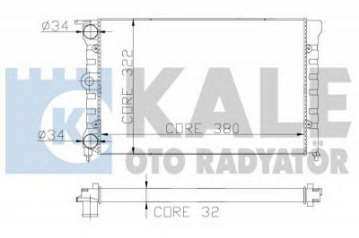 KALE OTO RADYATOR 139400 -  Радиатор, охлаждение двигателя